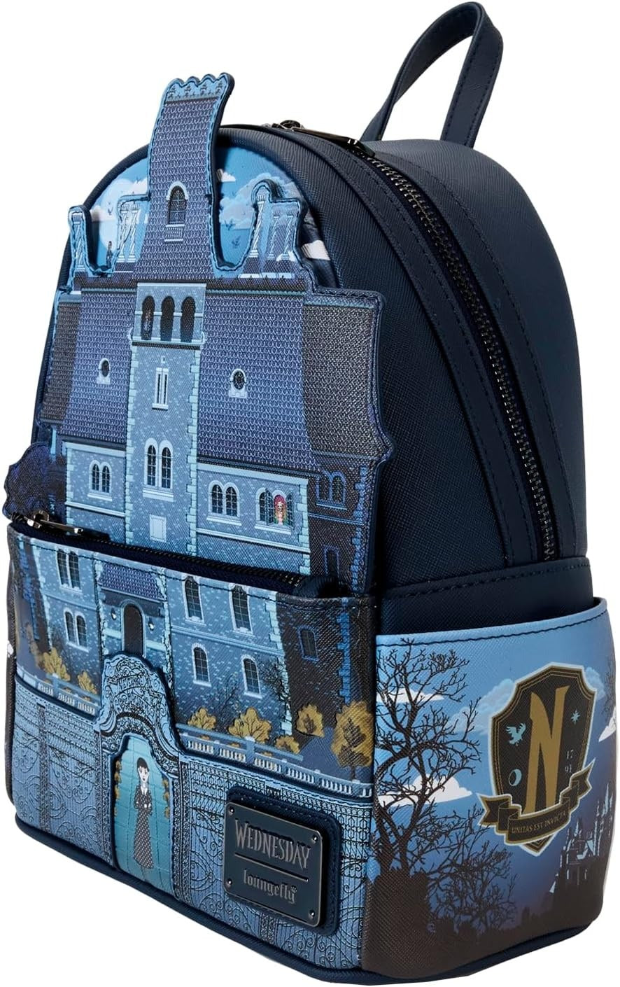 Loungefly: Wednesday Nevermore Academy Glow in the Dark - Mini Backpack Clothing and Apparel Loungefly