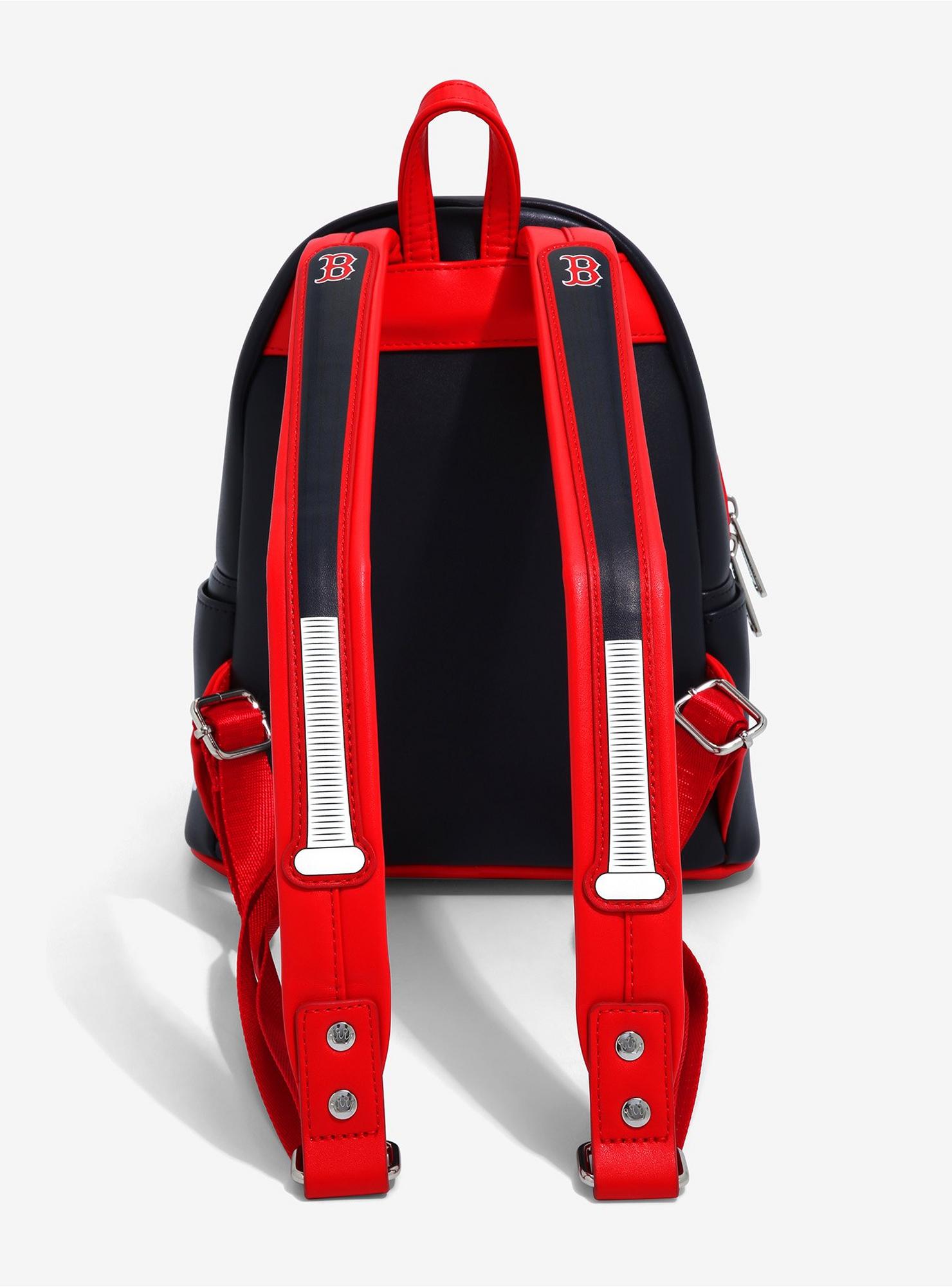 Loungefly: MLB Boston Red Sox Patches Mini Backpack Clothing and Apparel Loungefly