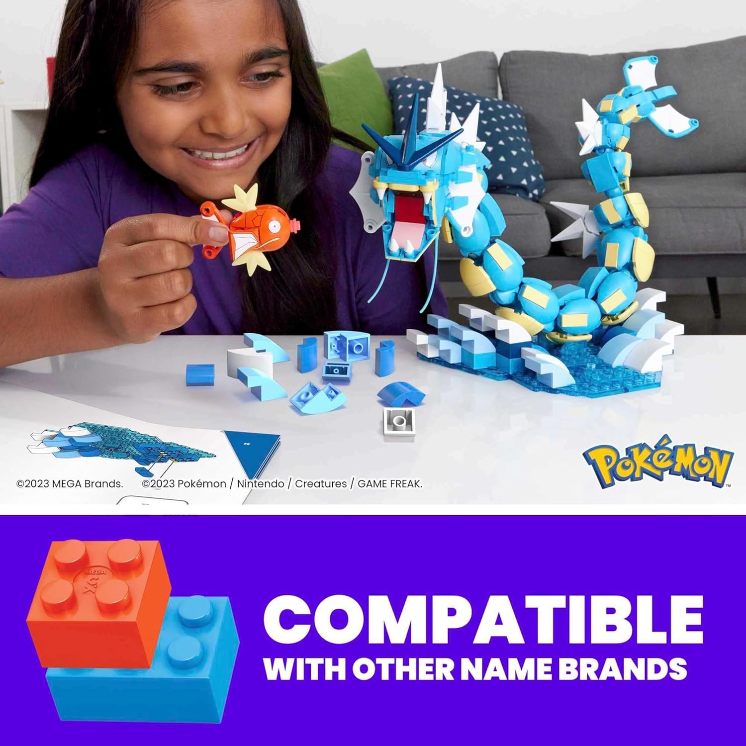 MEGA Pokemon: Magikarp Evolution Set - 411 Piece Building Set Toys & Games Mattel