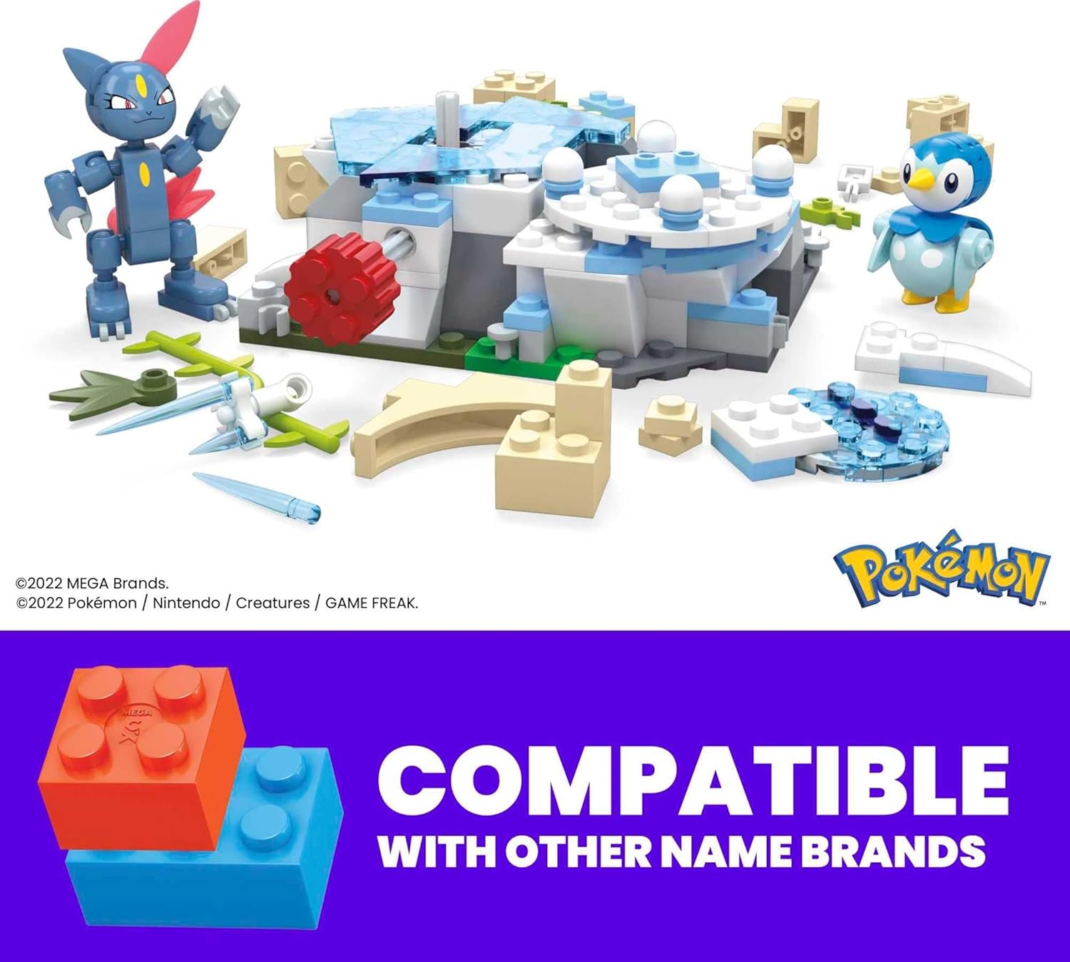 MEGA Pokemon: Piplup and Synesael's Snow Day - 183 Piece Building Set Toys & Games Mattel