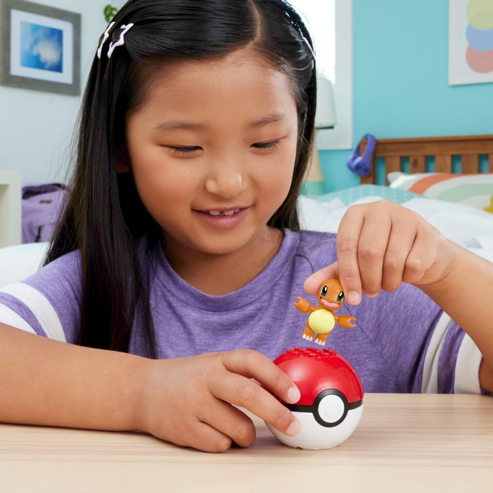 MEGA Pokemon: Poke Ball Charmander - 16 Piece Building Set Toys & Games Mattel