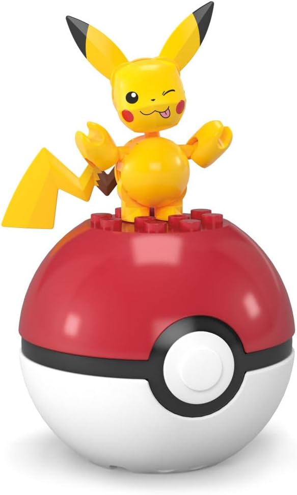 MEGA Pokemon: Poke Ball Pikachu - 16 Piece Building Set Toys & Games Mattel