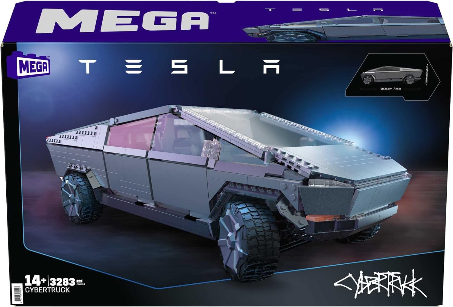 MEGA Bloks: Tesla Cybertruck - 3283 Pieces [GWW84] [Elon Musk] Toys & Games MEGA