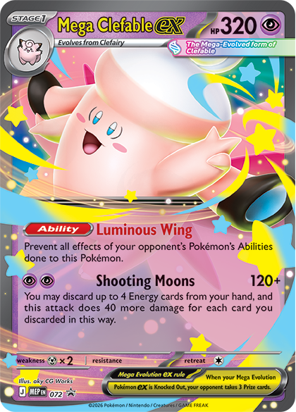 Pokemon TCG: Mega Moonlit Tin - Mega Clefable Ex Card Game Pokemon