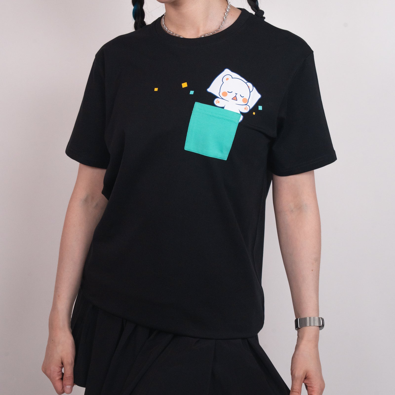 Milk Mocha Bear: Sleeping Pocket Milk T-shirt T-Shirts Milk Mocha Bear