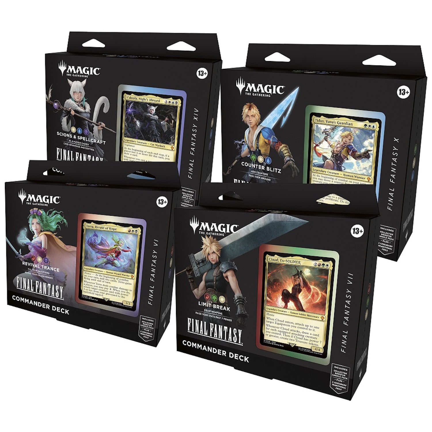 Magic: The Gathering TCG: Final Fantasy Commander Decks - Complete Set of 4 Card Game Wizards of the Coast