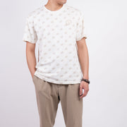 Milk Mocha Bear: Giordano X Milk Mocha Bear: Monogram (Beige) T-Shirts Milk Mocha Bear
