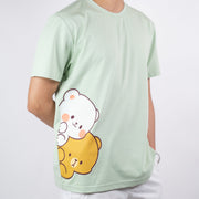 Milk Mocha Bear: Giordano X Milk Mocha Bear: Side Peek-a-Boo T-Shirts Milk Mocha Bear