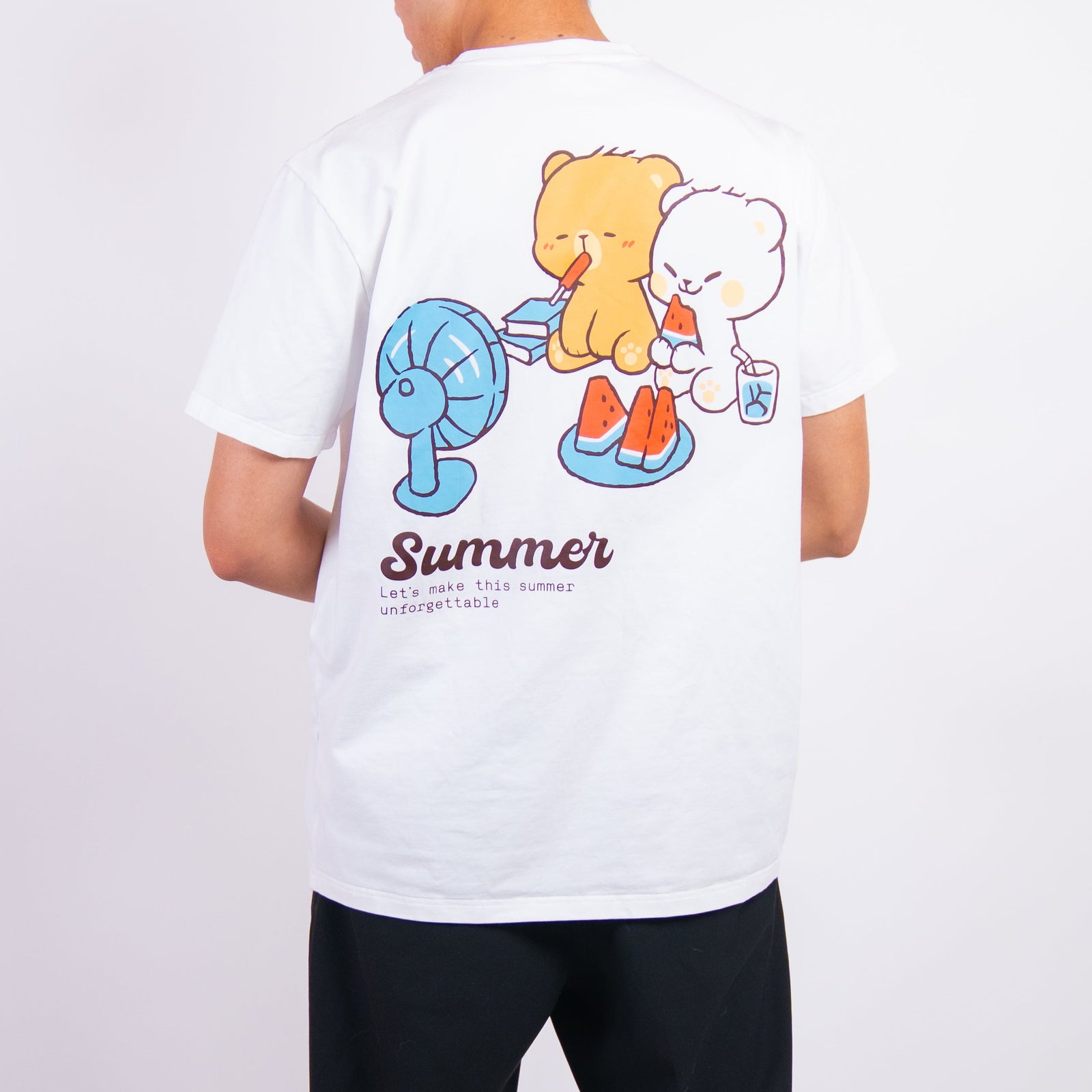 Milk Mocha Bear: Summer Watermelon T-Shirt T-Shirts Milk Mocha Bear