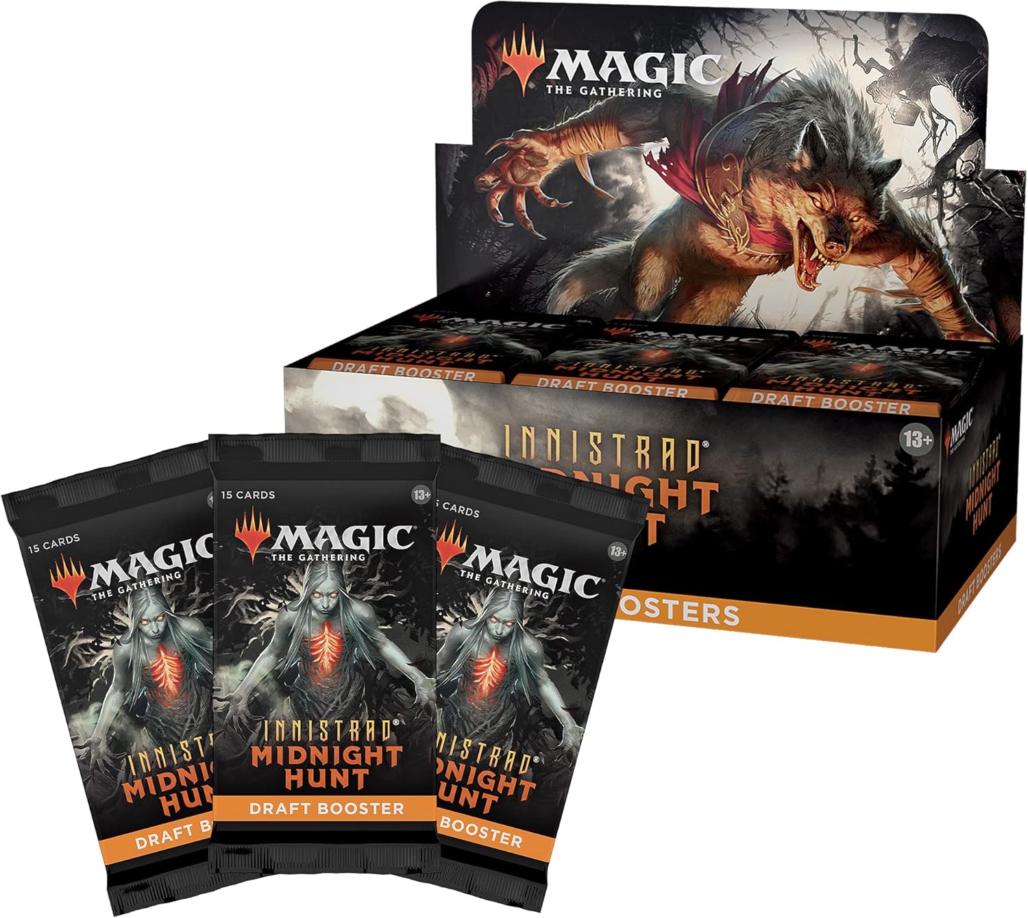 Magic: The Gathering TCG: Innistrad Midnight Hunt - Draft Booster Box Card Game Wizards of the Coast