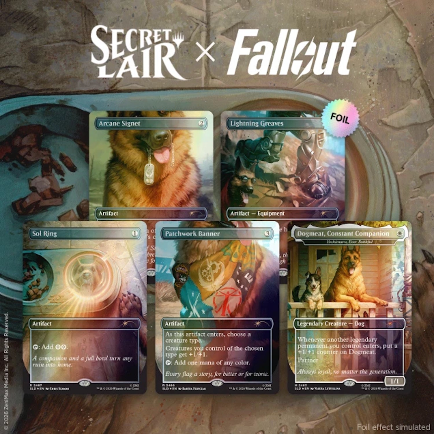 Magic: The Gathering TCG: Secret Lair x Fallout: Greet the Dog (Foil) Card Game Wizards of the Coast