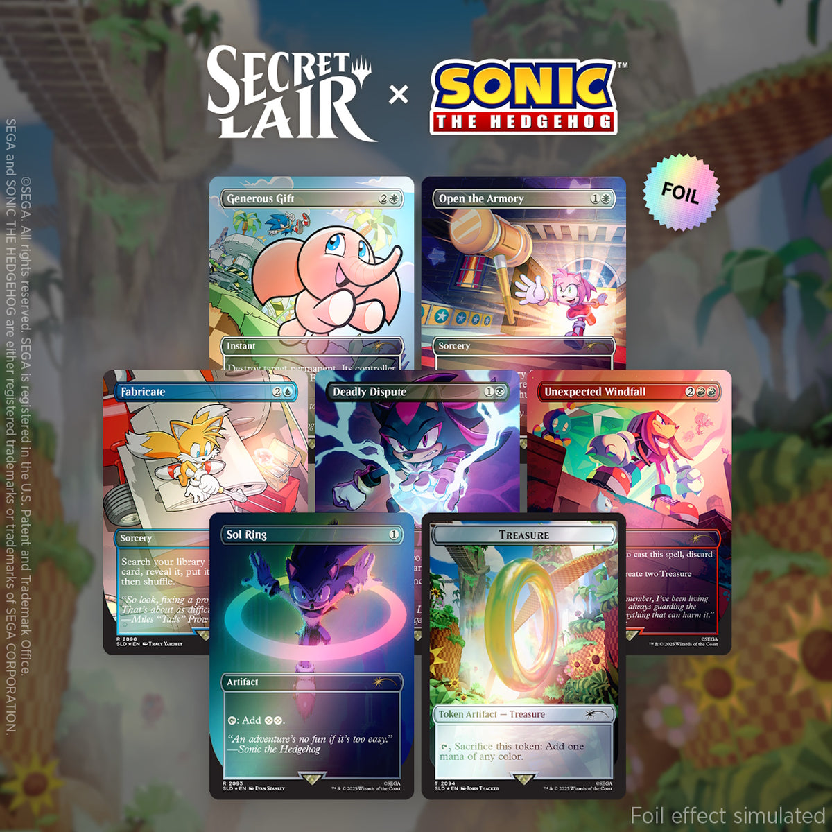 Magic: The Gathering TCG: Secret Lair x Sonic - Chasing Adventure - Foil Card Game Wizards of the Coast