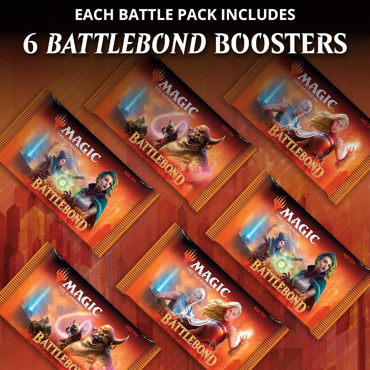 Magic: The Gathering TCG: Battlebond - 6-Booster Pack Card Game Wizards of the Coast