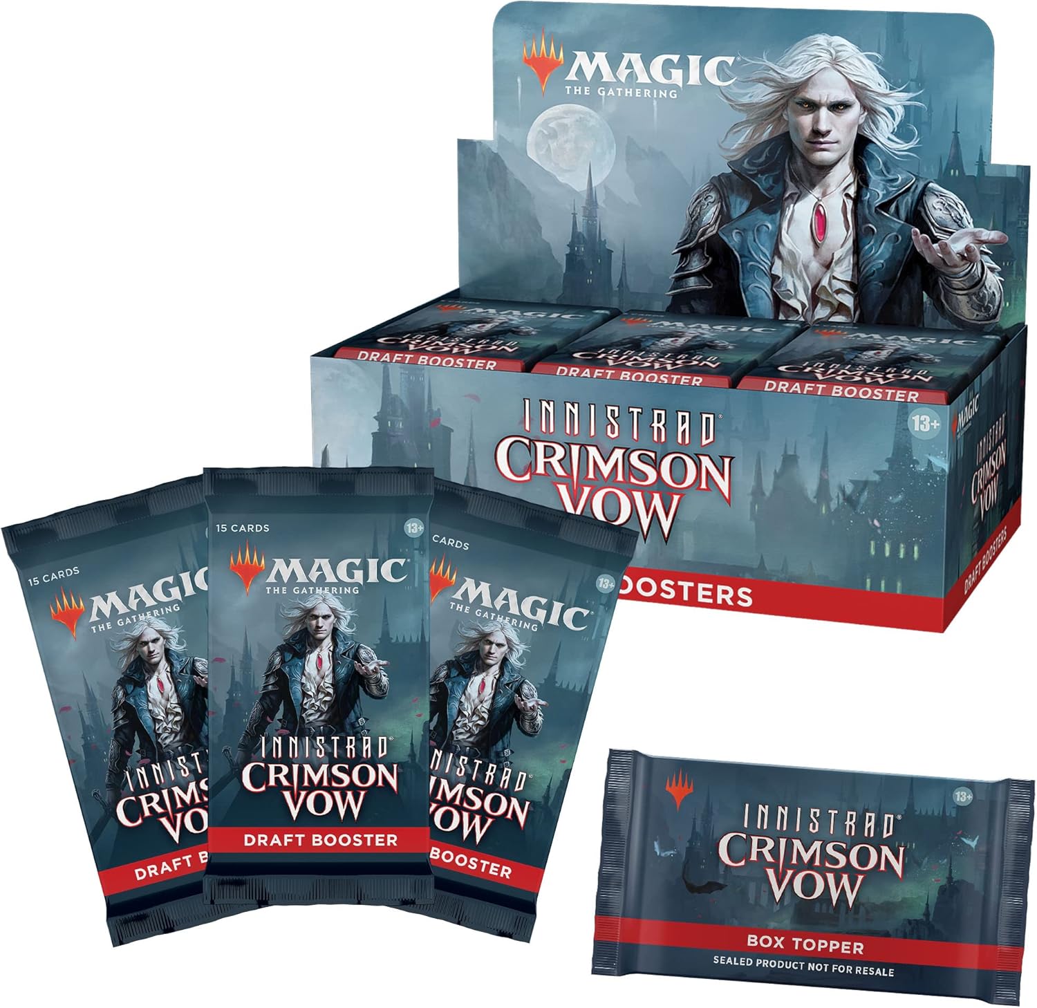 Magic: The Gathering TCG: Innistrad Crimson Vow Draft Booster Box Trading Cards Wizards of the Coast