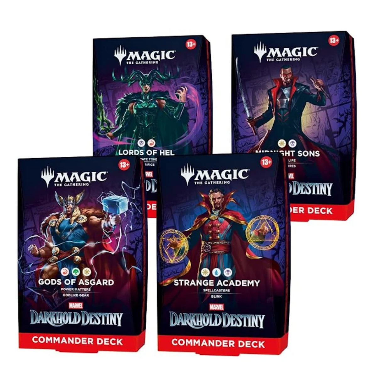 Magic: The Gathering TCG: Darkhold Destiny Commander Deck Bundle - Set of 4 Card Game Wizards of the Coast