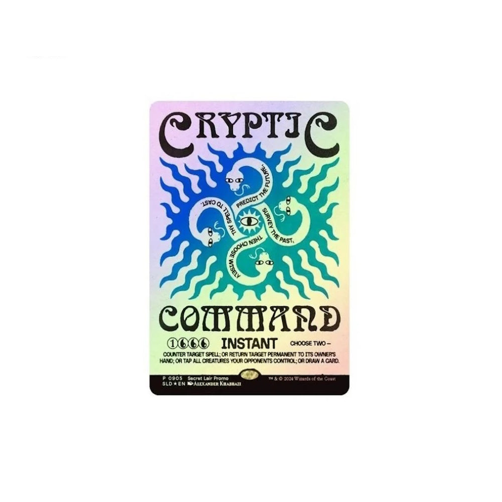 Magic: The Gathering TCG: Secret Lair - Cryptic Command Promo - Rainbow Foil Edition Card Game Wizards of the Coast