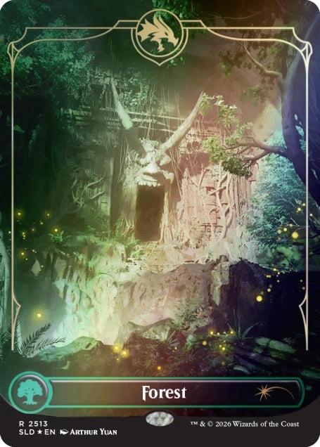 Magic: The Gathering TCG: Secret Lair x Dungeons and Dragons - Lands of Forgotten Realm (Traditional Foil Edition) Card Game Wizards of the Coast