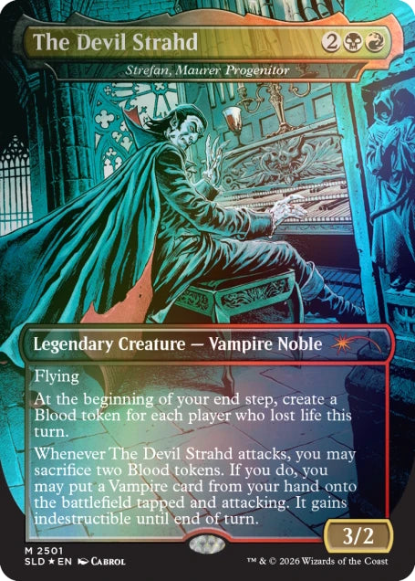 Magic: The Gathering TCG: Secret Lair x Dungeons and Dragons - Strahd's Descent (Traditional Foil Edition) Card Game Wizards of the Coast