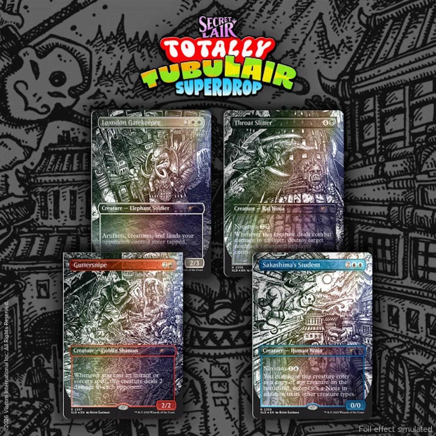 Magic: The Gathering TCG: Secret Lair Featuring: Kevin Eastman - Inks (Traditional Foil Edition) Card Game Wizards of the Coast