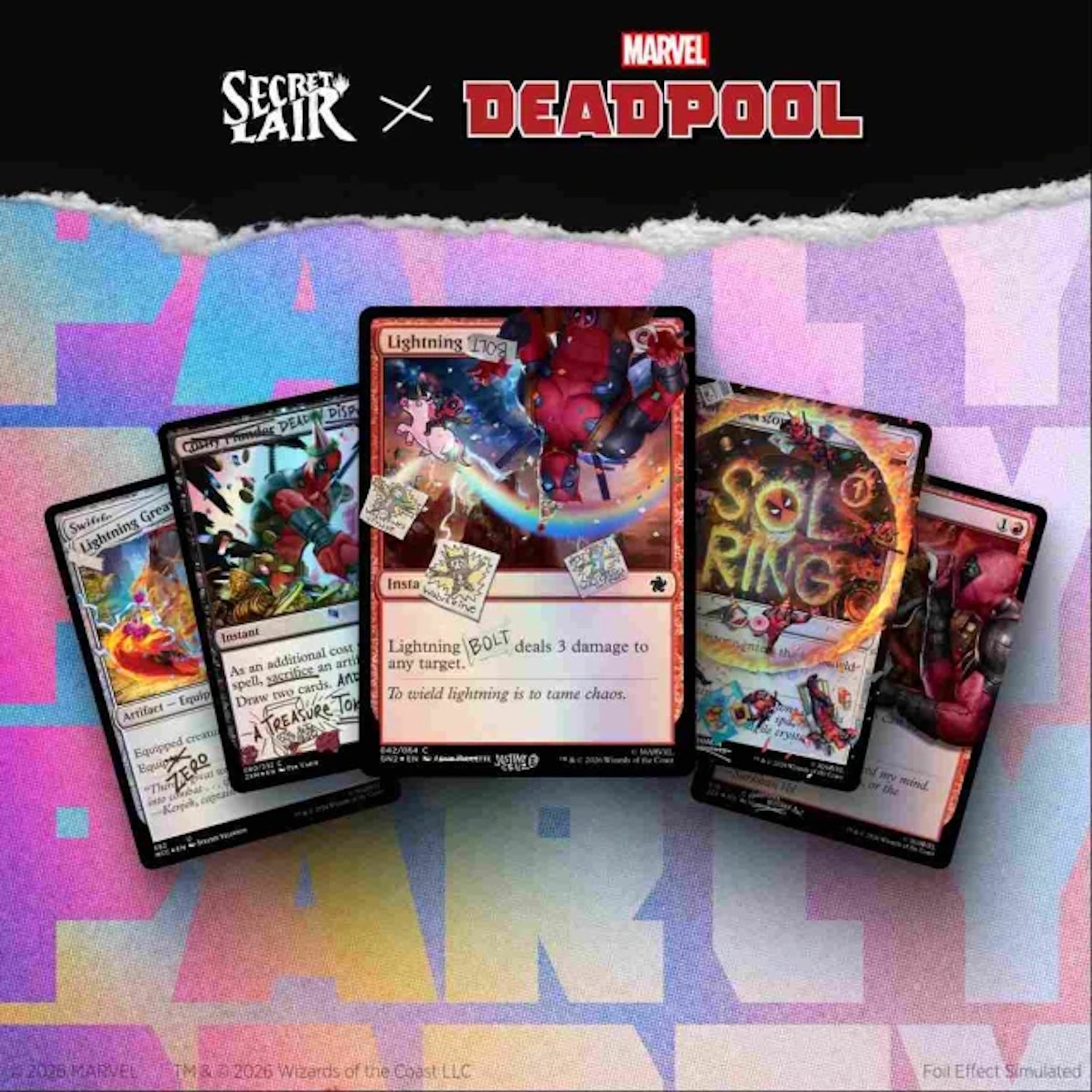 Magic: The Gathering TCG: Secret Lair x Marvel's Deadpool: I Fixed It (You’re Welcome) (Pool Party Foil) Card Game Wizards of the Coast