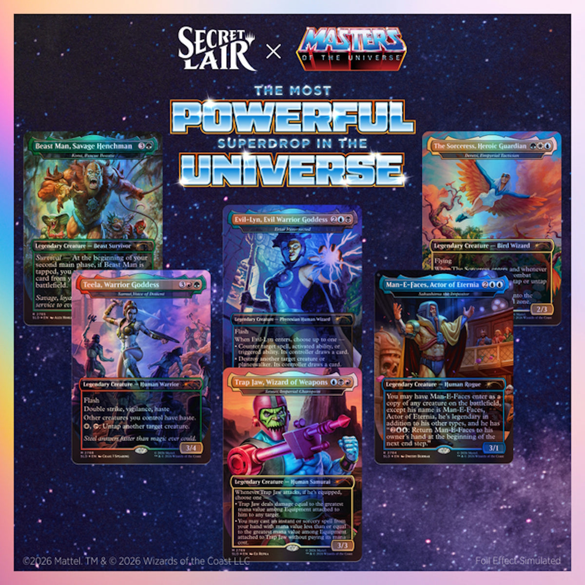Magic: The Gathering TCG: Secret Lair x Masters of the Universe Allies and Enemies of Eternia (Foil Edition) Card Game Wizards of the Coast