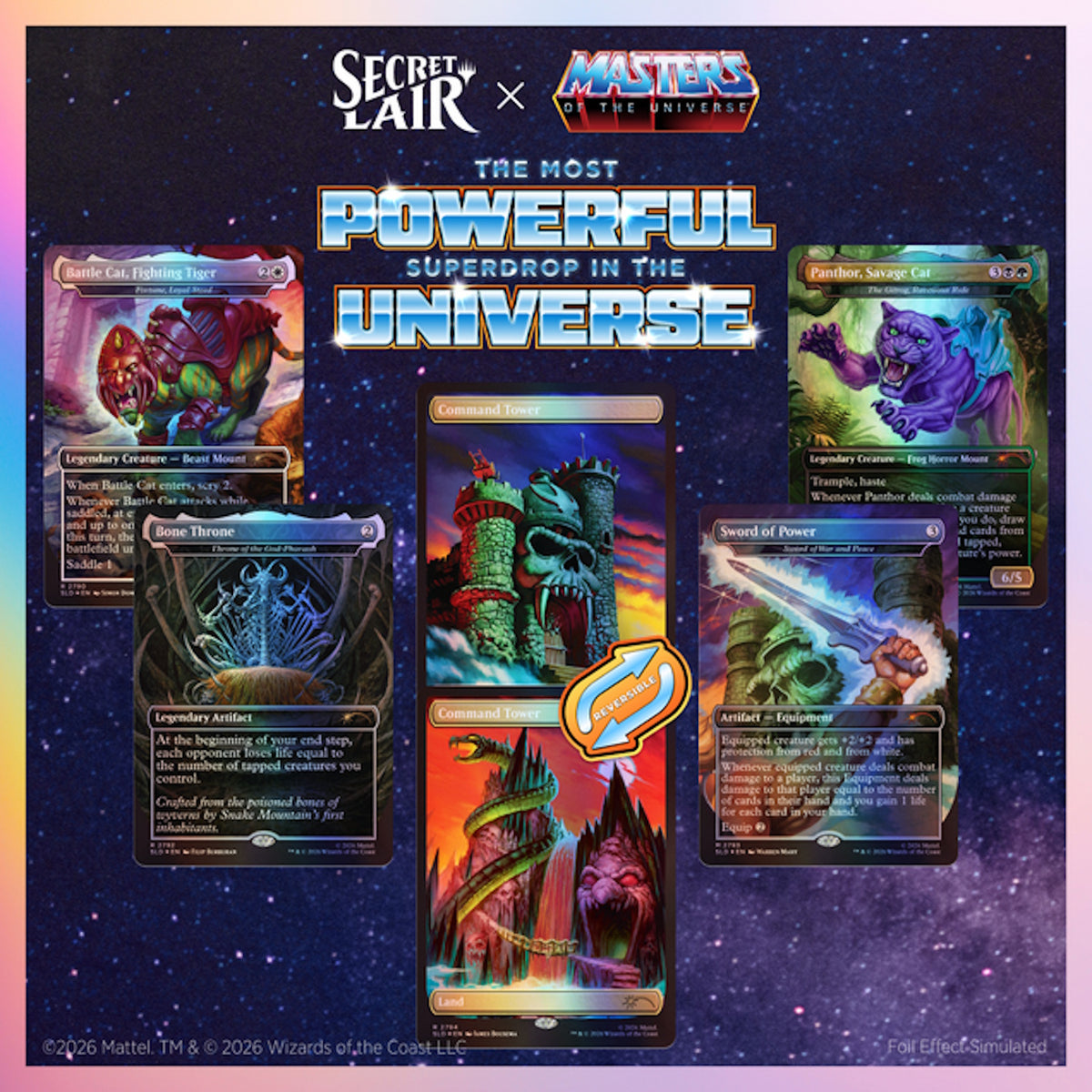 Magic: The Gathering TCG: Secret Lair x Masters of the Universe Sold Separately (Foil Edition) Card Game Wizards of the Coast