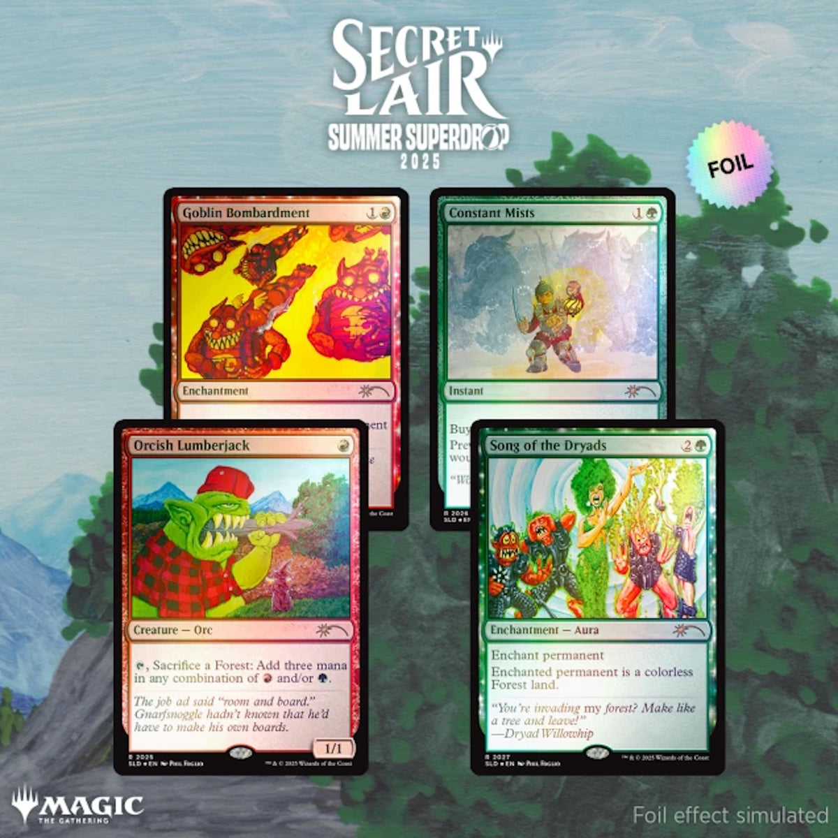 Magic: The Gathering Secret Lair Artist Series: Phil Foglio (Rainbow Foil) Card Game Wizards of the Coast