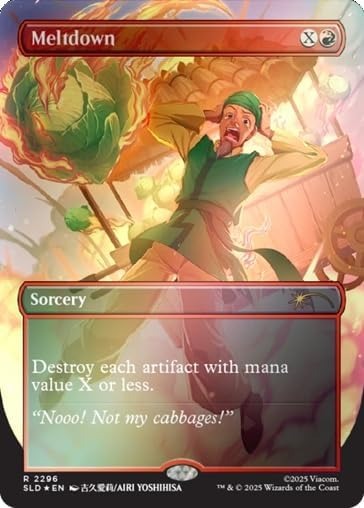 Magic: The Gathering TCG: Secret Lair x Avatar The Last Airbender - My Cabbages! - Rainbow Foil Ediition Card Game Wizards of the Coast
