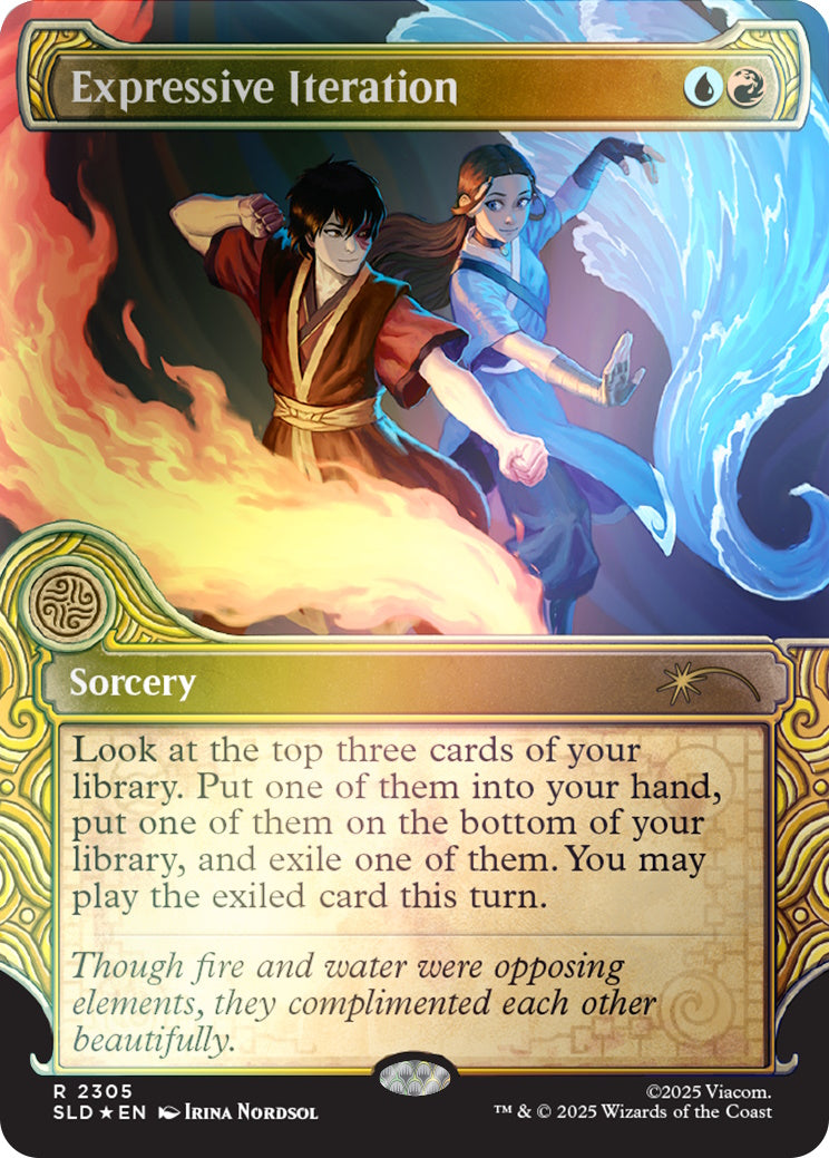 Magic: The Gathering TCG: Secret Lair x Avatar The Last Airbender - One with the Elements - Rainbow Foil Ediition Card Game Wizards of the Coast