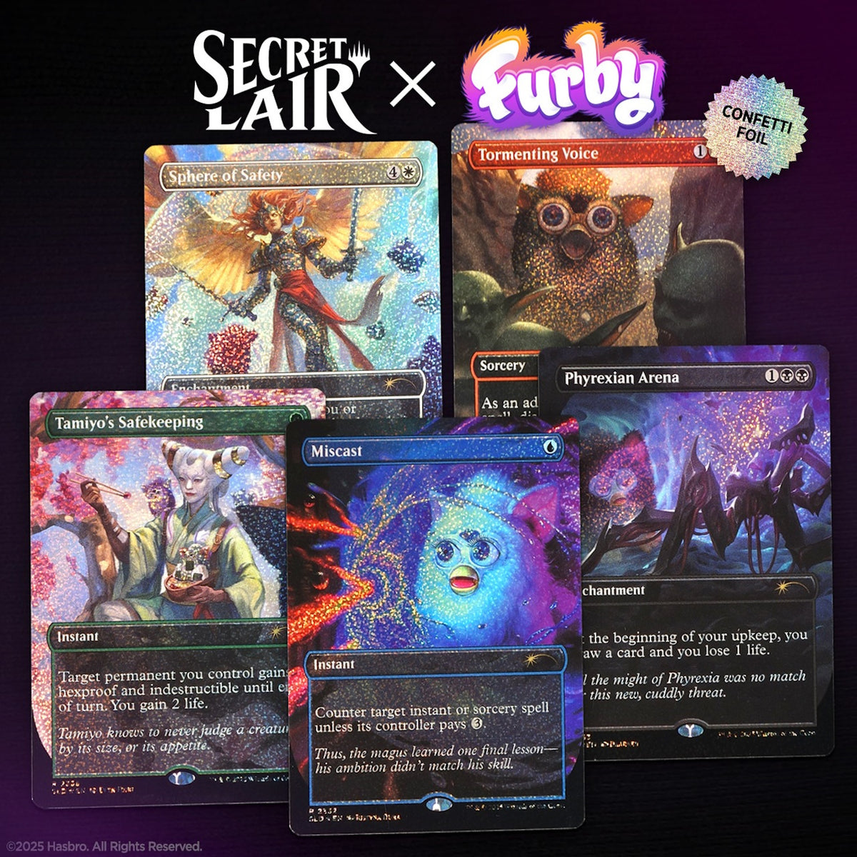 Magic: The Gathering TCG: Secret Lair x Furby - Furbys The Gathering - Confetti Foil Edition Card Game Wizards of the Coast