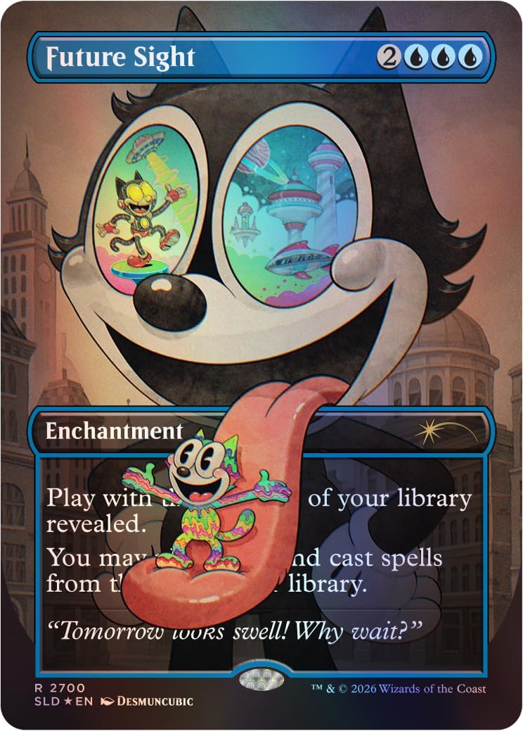 Magic: the Gathering TCG: Secret Lair x Felix The Cat - The Magic Bag of Tricks (Traditional Foil Edition) Card Game Wizards of the Coast