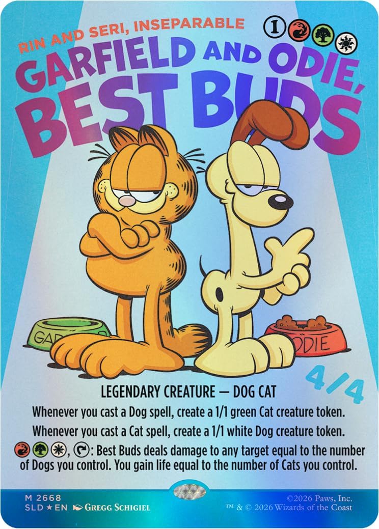Magic: the Gathering TCG: Secret Lair x Garfield - Motivationally Challenged (Traditional Foil Edition) Card Game Wizards of the Coast