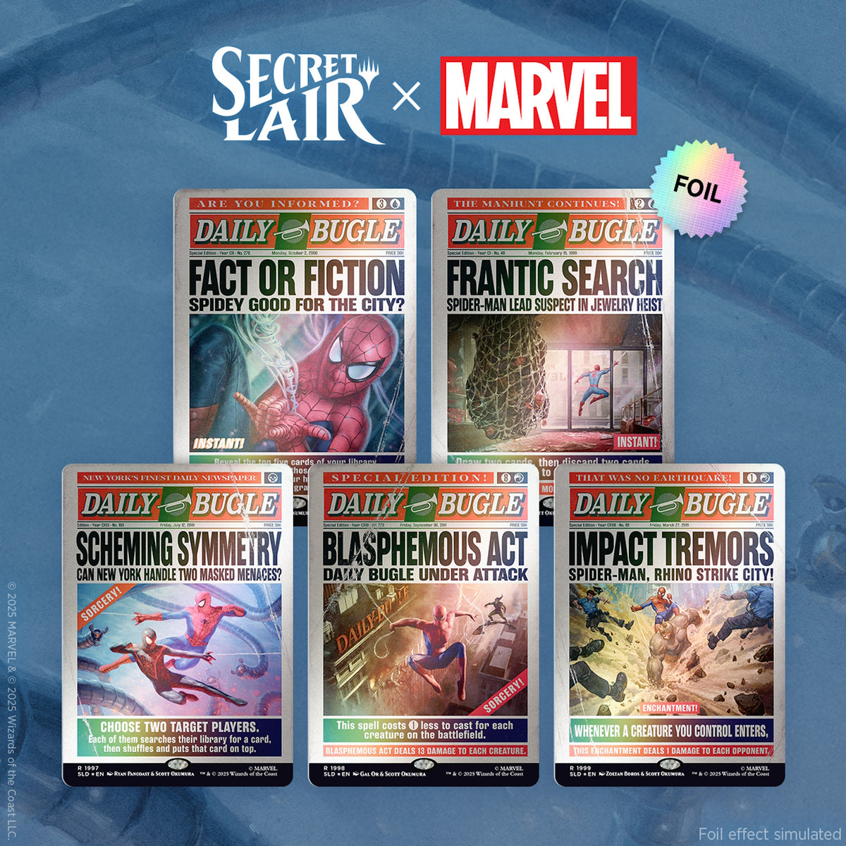 Magic: The Gathering TCG: Secret Lair x Marvel's Spider-Man - Daily Bugle Breaking News - Foil Card Game Wizards of the Coast