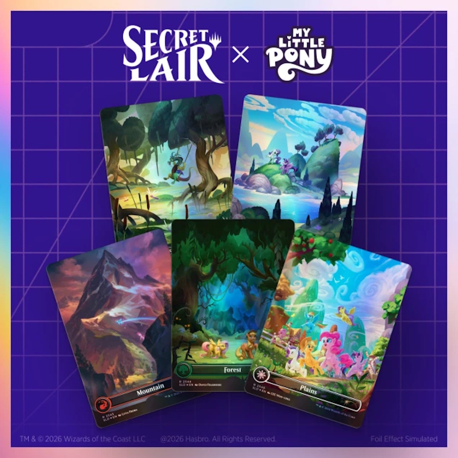 Magic: the Gathering TCG: Secret Lair x My Little Pony - The Lands of Equestria (Traditional Foil Edition) Card Game Wizards of the Coast