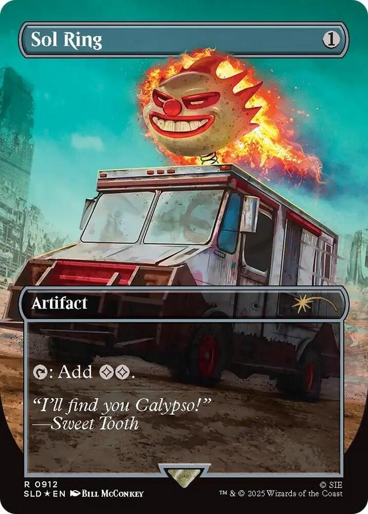 Magic: The Gathering TCG: Secret Lair x Twisted Metal - Sol Ring Promo - Rainbow Foil Edition Card Game Wizards of the Coast