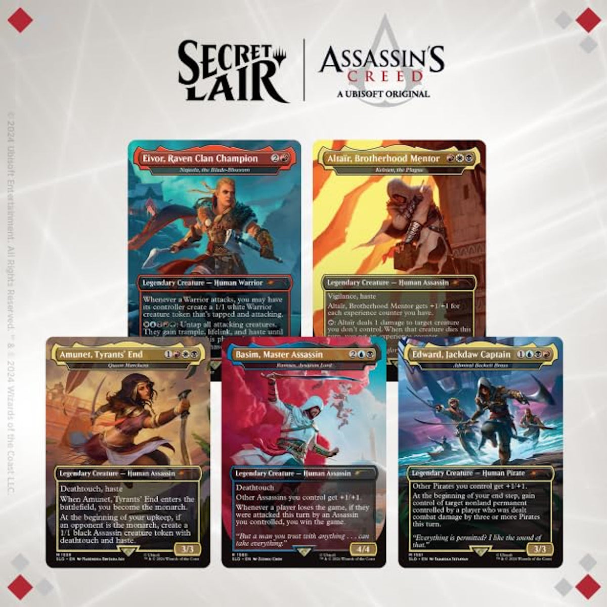 Magic: The Gathering TCG: Secret Lair Assassins Creed Lethal Legends - Rainbow Foil Edition Card Game Wizards of the Coast