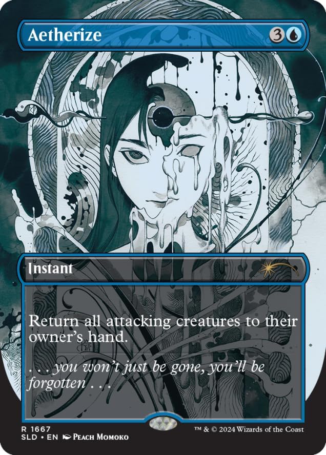 Magic: The Gathering TCG: Secret Lair Featuring: Peach Momoko - Rainbow Foil Edition Card Game Wizards of the Coast
