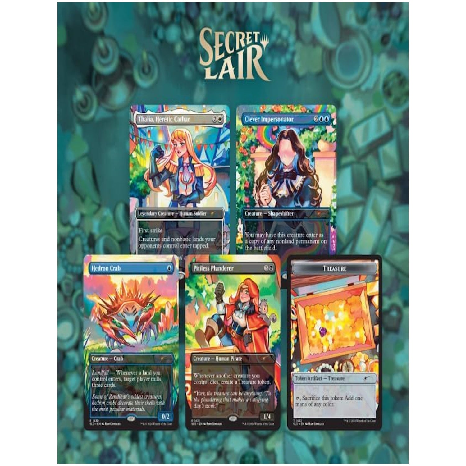 Magic: The Gathering TCG: Secret Lair - Pick em and Stick em - Rainbow Foil Card Game Wizards of the Coast