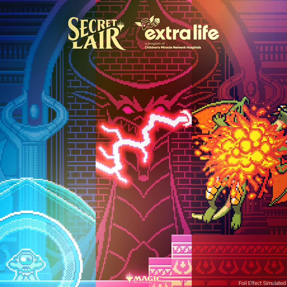 Magic: the Gathering TCG: Secret Lair Pixel Perfect - Extra Life 2024 (Rainbow Foil Edition) Card Game Wizards of the Coast