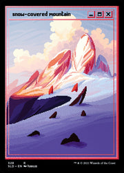 Magic: The Gathering TCG: Secret Lair PixelSnowLands.jpg - Etched Foil Card Game Wizards of the Coast