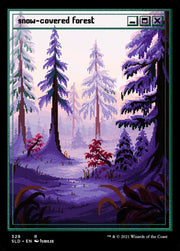 Magic: The Gathering TCG: Secret Lair PixelSnowLands.jpg - Etched Foil Card Game Wizards of the Coast