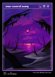 Magic: The Gathering TCG: Secret Lair PixelSnowLands.jpg - Etched Foil Card Game Wizards of the Coast