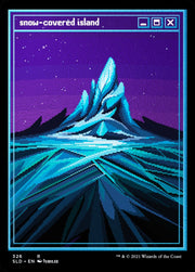 Magic: The Gathering TCG: Secret Lair PixelSnowLands.jpg - Etched Foil Card Game Wizards of the Coast