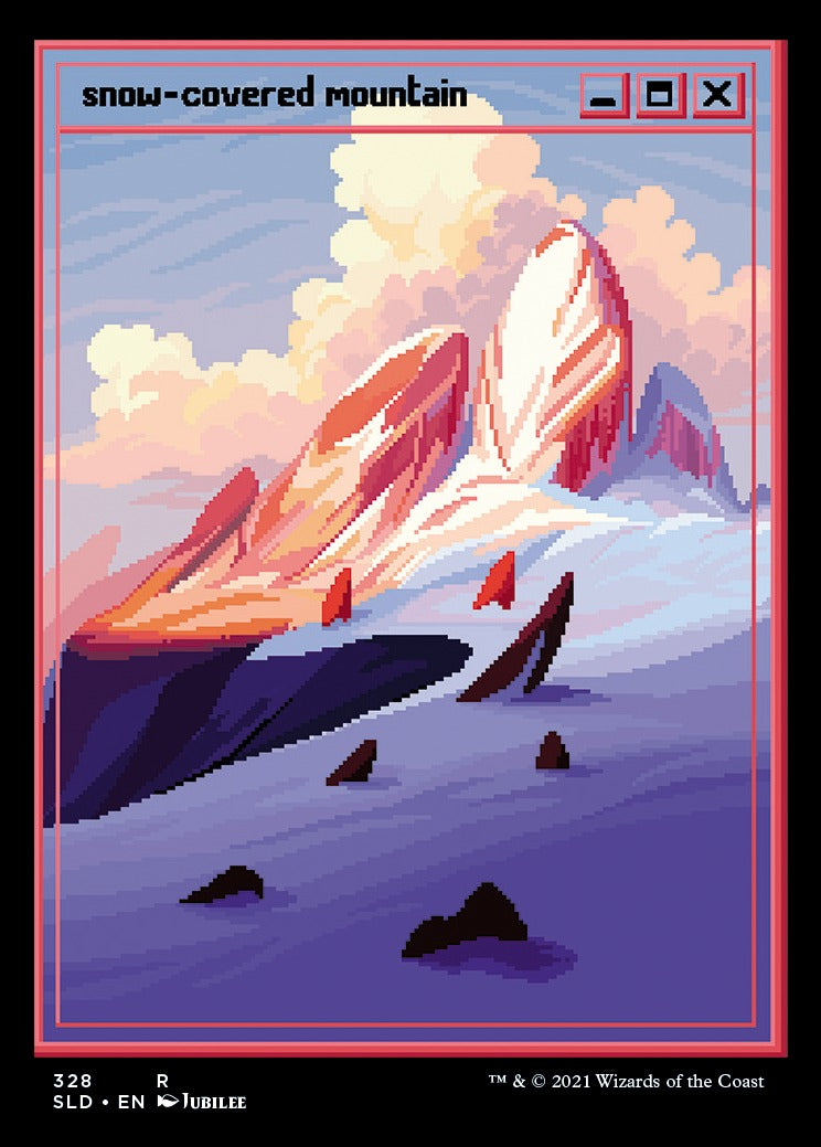 Magic: The Gathering TCG: Secret Lair PixelSnowLands.jpg Card Game Wizards of the Coast