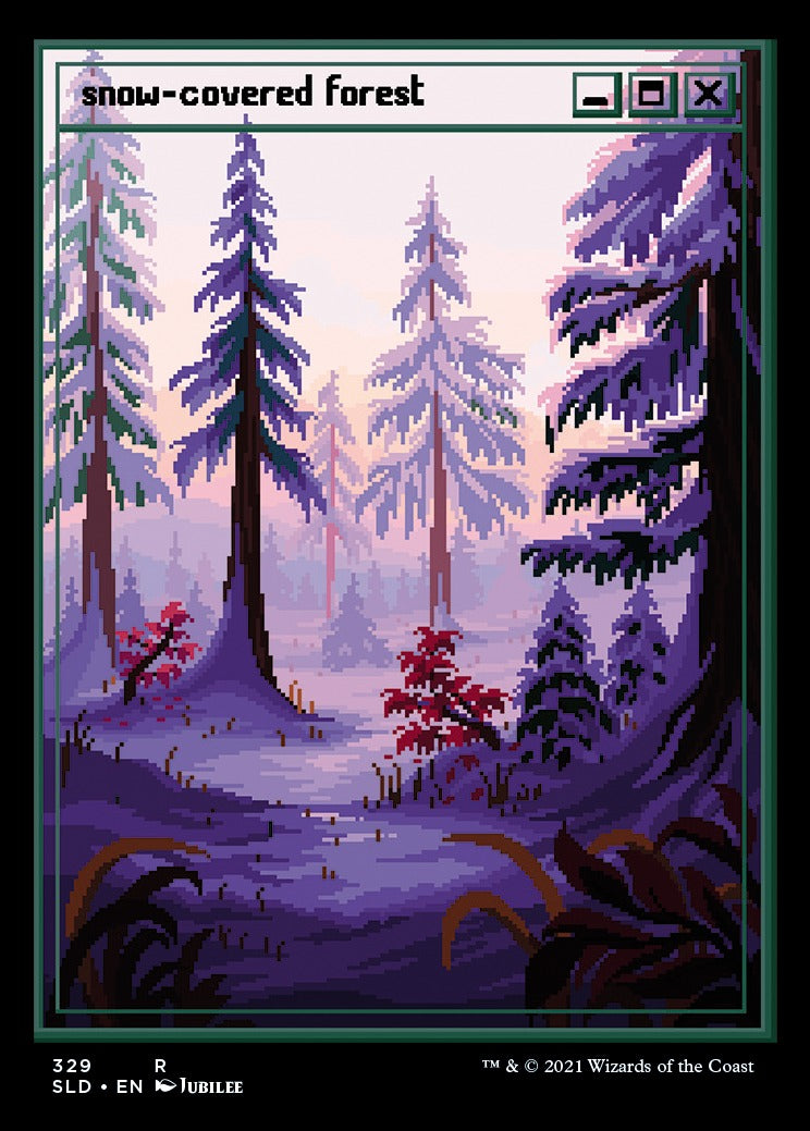 Magic: The Gathering TCG: Secret Lair PixelSnowLands.jpg Card Game Wizards of the Coast