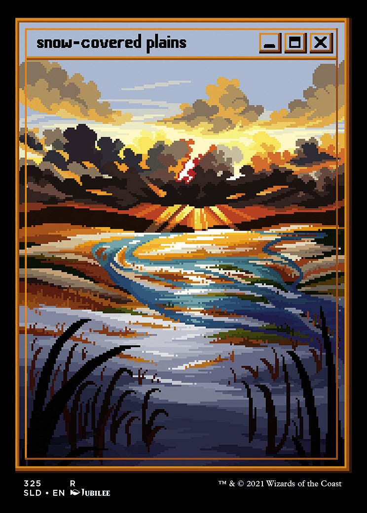 Magic: The Gathering TCG: Secret Lair PixelSnowLands.jpg Card Game Wizards of the Coast