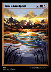 Magic: The Gathering TCG: Secret Lair PixelSnowLands.jpg Card Game Wizards of the Coast