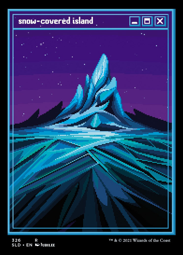 Magic: The Gathering TCG: Secret Lair PixelSnowLands.jpg Card Game Wizards of the Coast