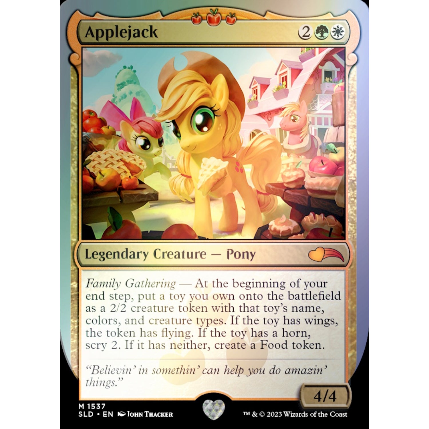 Magic: The Gathering TCG: Secret Lair Ponies: The Galloping 2 - Extra Life 2023 - My Little Pony Foil Edition Card Game Wizards of the Coast