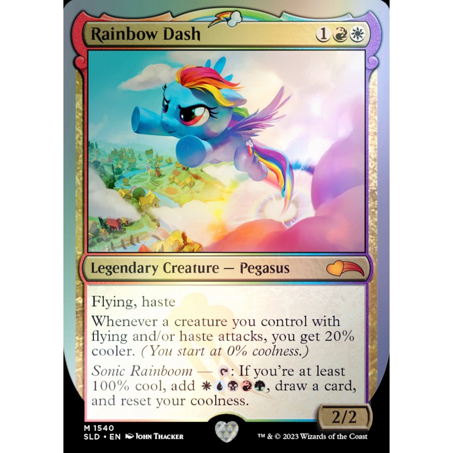 Magic: The Gathering TCG: Secret Lair Ponies: The Galloping 2 - Extra Life 2023 - My Little Pony Foil Edition Card Game Wizards of the Coast